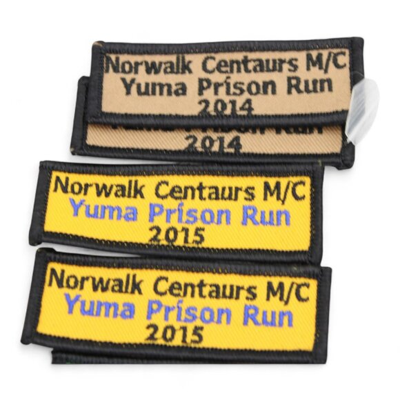 Norwalk Centaurs M/C Yuma Prison Run Patch & Pin Collection 2012-2015 - Picture 3 of 14